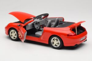 Porsche 911 996 Cabriolet Roșu Mira 1:18 6930 Metal - imaginea 5 din 8
