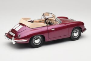 Porsche 356B Cabriolet Vânătă Bburago 1:18 3021-M4 Metal - imaginea 3 din 8