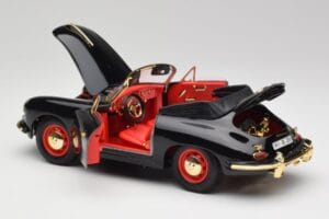 Porsche 356B Cabriolet Negru Bburago 1:18 3031D Metal - imaginea 5 din 8