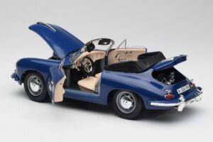 Porsche 356B Cabriolet Albastru Bburago 1:18 3051 Metal - imaginea 5 din 8