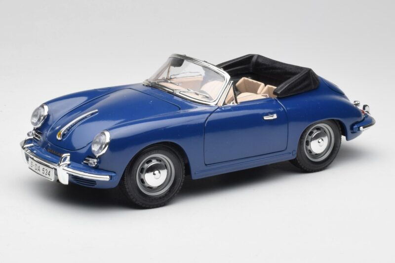 Porsche 356B Cabriolet Albastru Bburago 1:18 3051 Metal