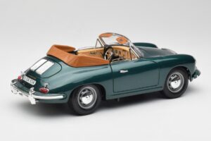 Porsche 356B Cabriolet Verde Bburago 1:18 3051-M1 Metal - imaginea 3 din 8
