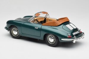 Porsche 356B Cabriolet Verde Bburago 1:18 3051-M1 Metal - imaginea 7 din 8