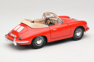 Porsche 356B Cabriolet Roșu Tchibo 1:18 45703 Metal - imaginea 3 din 8