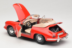 Porsche 356B Cabriolet Roșu Tchibo 1:18 45703 Metal - imaginea 5 din 8