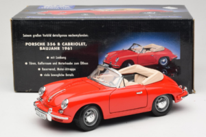 Porsche 356B Cabriolet Roșu Tchibo 1:18 45703 Metal - imaginea 8 din 8