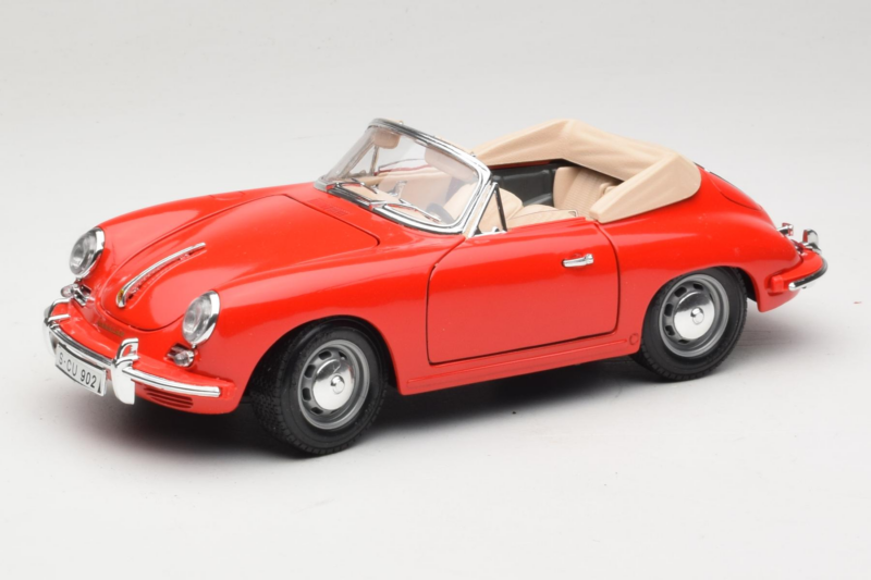 Porsche 356B Cabriolet Roșu Tchibo 1:18 45703 Metal