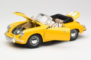 Porsche 356B Cabriolet Galben Bburago 1:18 3031 Metal - imaginea 2 din 8