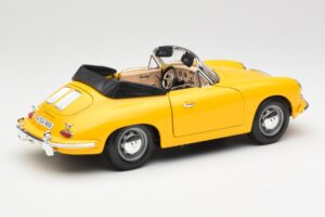 Porsche 356B Cabriolet Galben Bburago 1:18 3031 Metal - imaginea 3 din 8