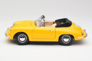 Porsche 356B Cabriolet Galben Bburago 1:18 3031 Metal - imaginea 4 din 8