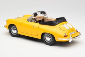 Porsche 356B Cabriolet Galben Bburago 1:18 3031 Metal - imaginea 7 din 8
