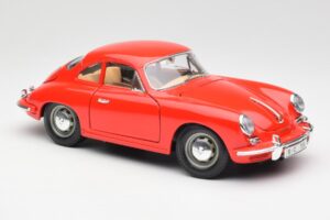 Porsche 356B Roșu Bburago 1:18 3021 Metal - imaginea 6 din 8