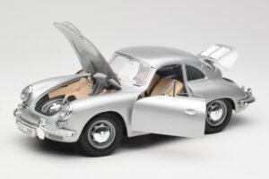 Porsche 356B Argintiu Bburago 1:18 3021-M1 Metal - imaginea 2 din 8