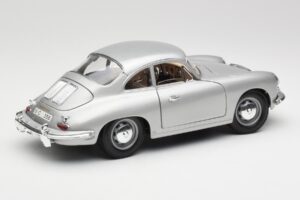 Porsche 356B Argintiu Bburago 1:18 3021-M1 Metal - imaginea 3 din 8