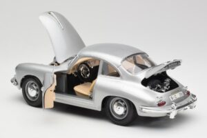 Porsche 356B Argintiu Bburago 1:18 3021-M1 Metal - imaginea 5 din 8