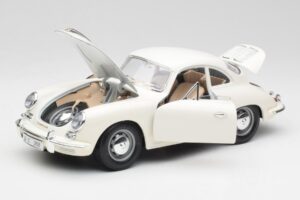 Porsche 356B Alb Bburago 1:18 3021-M3 Metal - imaginea 2 din 8