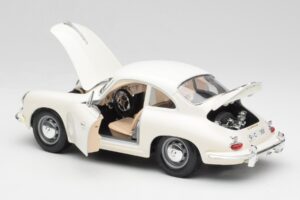 Porsche 356B Alb Bburago 1:18 3021-M3 Metal - imaginea 5 din 8