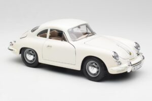 Porsche 356B Alb Bburago 1:18 3021-M3 Metal - imaginea 6 din 8