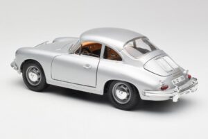 Porsche 356B Argintiu & Interior Maro Bburago 1:18 3021-M2 Metal - imaginea 7 din 8