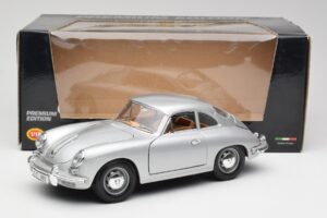 Porsche 356B Argintiu & Interior Maro Bburago 1:18 3021-M2 Metal - imaginea 8 din 8