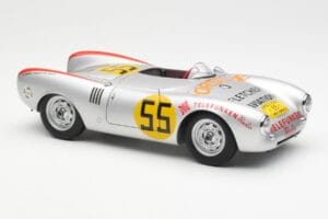 Porsche 550-1500 RS Spyder #55 H. Herrmann Carrera Panamericana 1954 AUTOart 1:18 85470 Metal - imaginea 6 din 8