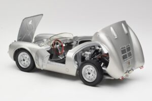 Porsche 550 A Spyder Argintiu Maisto 1:18 50314 Metal - imaginea 5 din 8