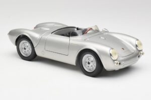Porsche 550 A Spyder Argintiu Maisto 1:18 50314 Metal - imaginea 6 din 8