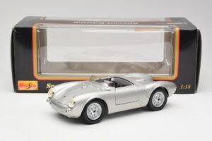 Porsche 550 A Spyder Argintiu Maisto 1:18 50314 Metal - imaginea 8 din 8
