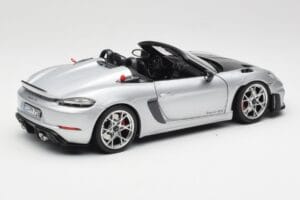 Porsche 718 Spyder RS Weissach Pack GT-Silver Metallic Norev 1:18 187270 Metal - imaginea 3 din 8