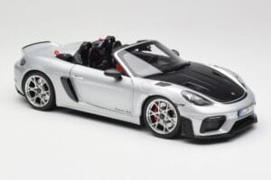 Porsche 718 Spyder RS Weissach Pack GT-Silver Metallic Norev 1:18 187270 Metal - imaginea 6 din 8