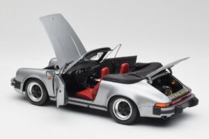 Porsche 911 930 Carrera 3.2 Cabriolet Gri Metalizat Minichamps 1:18 100063034 Metal - imaginea 5 din 8