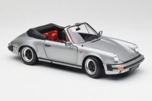 Porsche 911 930 Carrera 3.2 Cabriolet Gri Metalizat Minichamps 1:18 100063034 Metal - imaginea 6 din 8