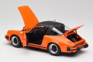 Porsche 911 930 Carrera 3.2 Targa Portocaliu Minichamps 1:18 100063064 Metal - imaginea 5 din 8