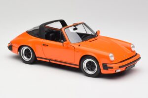 Porsche 911 930 Carrera 3.2 Targa Portocaliu Minichamps 1:18 100063064 Metal - imaginea 6 din 8