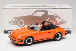 Porsche 911 930 Carrera 3.2 Targa Portocaliu Minichamps 1:18 100063064 Metal - imaginea 8 din 8