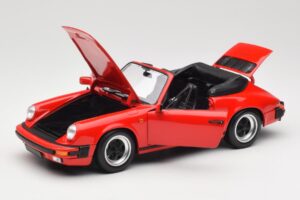 Porsche 911 930 Carrera 3.2 Cabriolet Guards Red Minichamps 1:18 110063030 Metal - imaginea 2 din 8