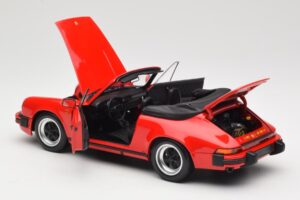 Porsche 911 930 Carrera 3.2 Cabriolet Guards Red Minichamps 1:18 110063030 Metal - imaginea 5 din 8