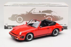 Porsche 911 930 Carrera 3.2 Cabriolet Guards Red Minichamps 1:18 110063030 Metal - imaginea 8 din 8
