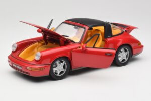 Porsche 911 964 Carrera 2 Targa Roșu Anson 1:18 30305-W Metal - imaginea 2 din 8
