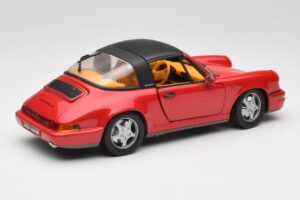 Porsche 911 964 Carrera 2 Targa Roșu Anson 1:18 30305-W Metal - imaginea 3 din 8