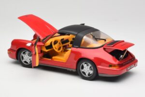 Porsche 911 964 Carrera 2 Targa Roșu Anson 1:18 30305-W Metal - imaginea 5 din 8
