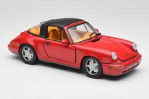 Porsche 911 964 Carrera 2 Targa Roșu Anson 1:18 30305-W Metal - imaginea 6 din 8