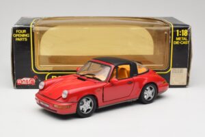 Porsche 911 964 Carrera 2 Targa Roșu Anson 1:18 30305-W Metal - imaginea 8 din 8