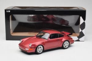 Porsche 911 964 Turbo Roșu Minichamps 1:18 155069102 Metal - imaginea 6 din 6