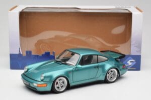 Porsche 911 964 Turbo Wimbledon Green Metallic Solido 1:18 S1803407 Metal - imaginea 8 din 8