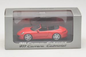 Porsche 911 991 Carrera Cabriolet Roșu Minichamps 1:43 WAP0200120C Metal - imaginea 4 din 4