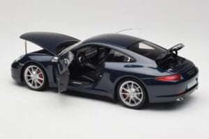 Porsche 911 991 Carrera S Blue Metallic Minichamps 1:18 WAP0210200C Metal - imaginea 5 din 8
