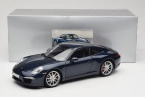 Porsche 911 991 Carrera S Blue Metallic Minichamps 1:18 WAP0210200C Metal - imaginea 8 din 8
