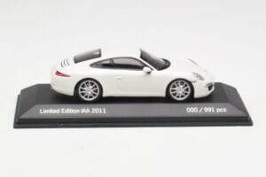 Porsche 911 991 Carrera S Alb IAA Frankfurt 2011 Minichamps 1:43 WAX20100090 Metal - imaginea 3 din 5