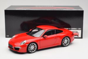 Porsche 911 991 Carrera S Guards Roșu Minichamps 1:18 100061020 Metal - imaginea 8 din 8